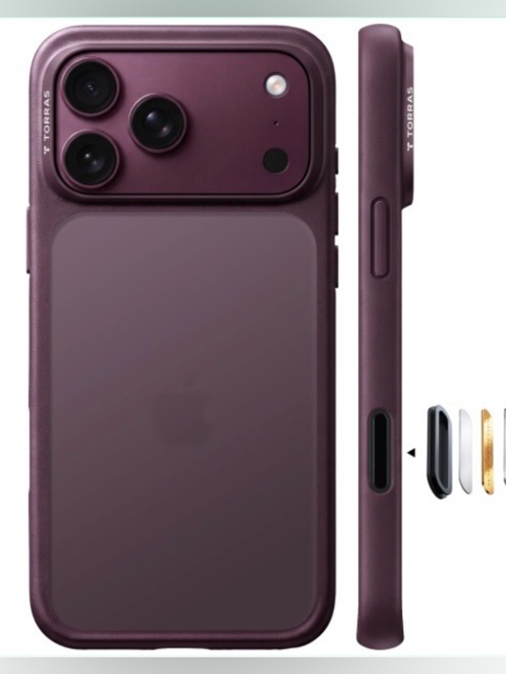 iPhone 18 Pro Shockproof ULTRA-SLIM Case WIRELESS CHARGING COMPATIBLE - BURGUNDY